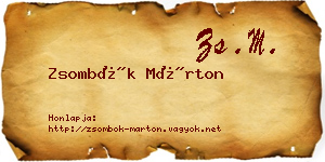 Zsombók Márton névjegykártya